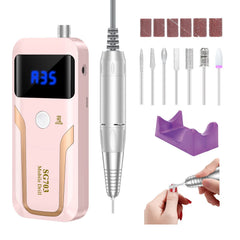 MOCOWIND perceuse à ongles portable à 35000 rpm pour retouches rapides.