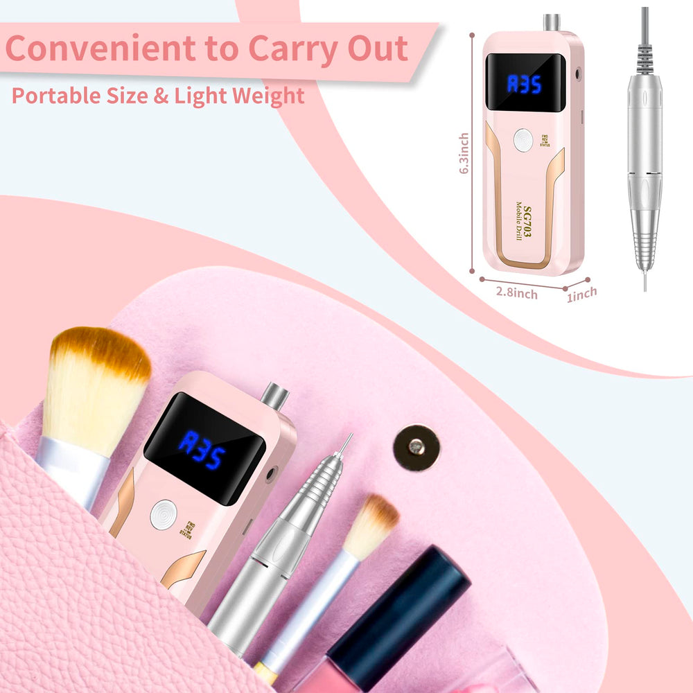 MOCOWIND perceuse à ongles chaleur et bruit faibles pour travail confortable.
