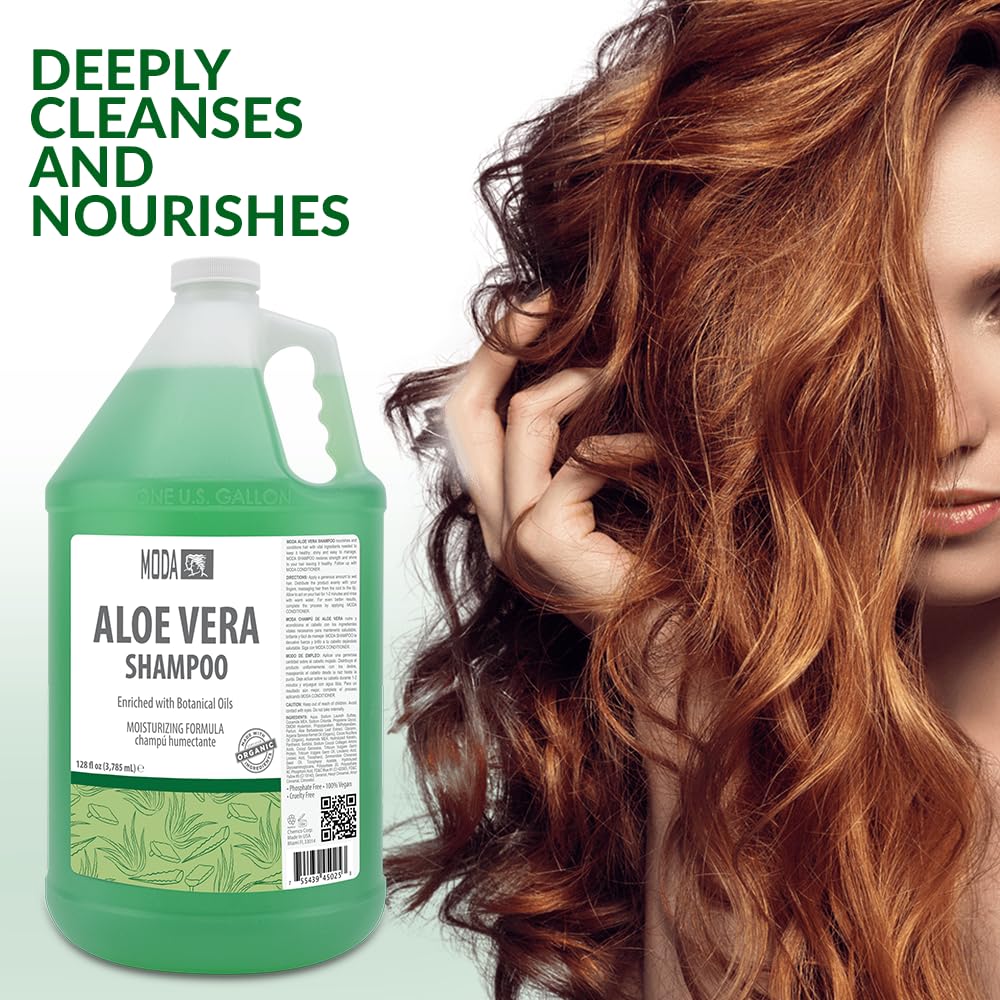 MODA Shampoing Hydratant, brillance après rinçage visible