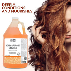 Cheveux brillants après utilisation du shampooing MODA miel amande.