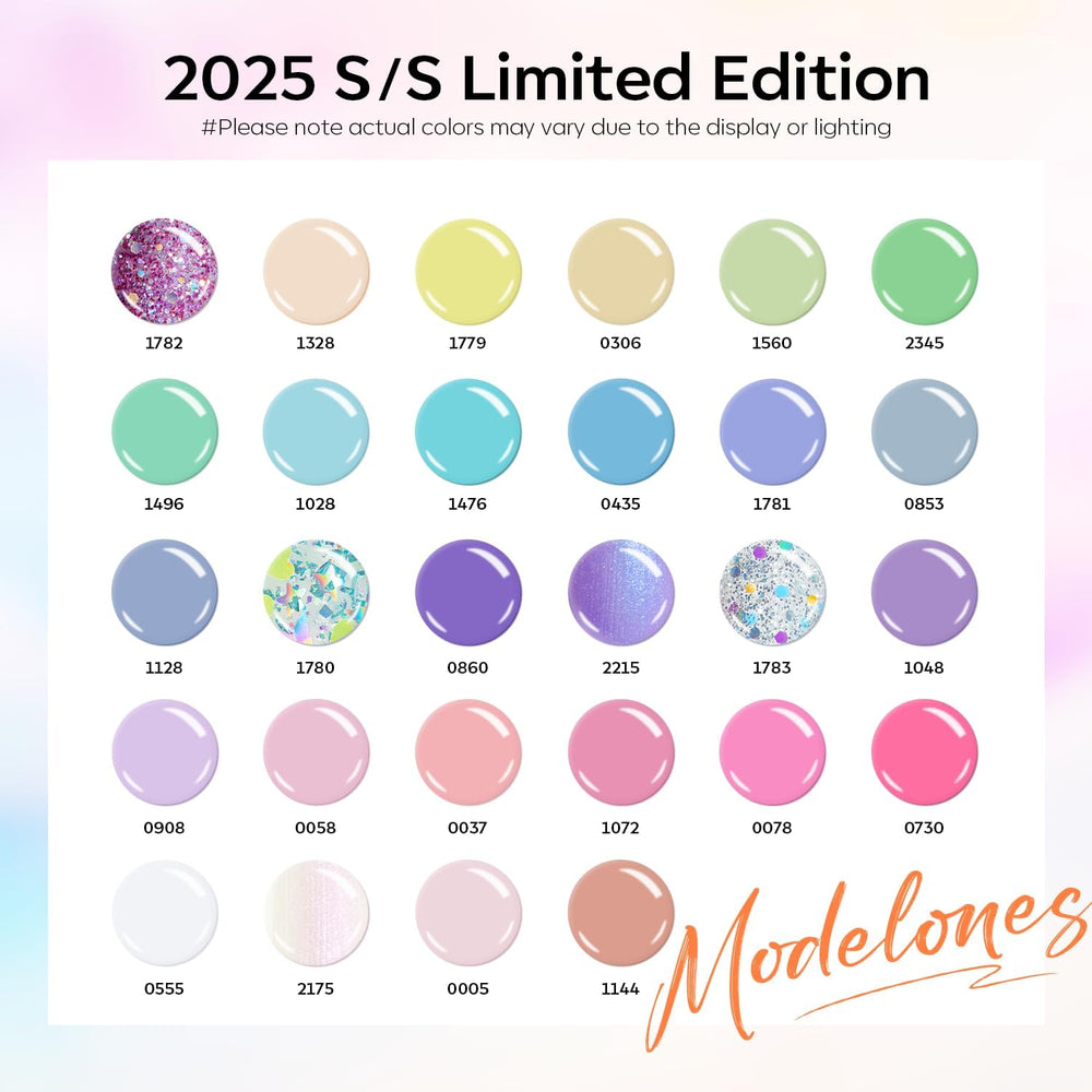Modelones 28 couleurs pastel gel: teintes douces pour un look élégant