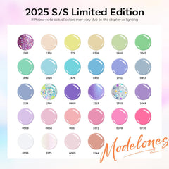 Modelones 28 couleurs pastel gel: teintes douces pour un look élégant