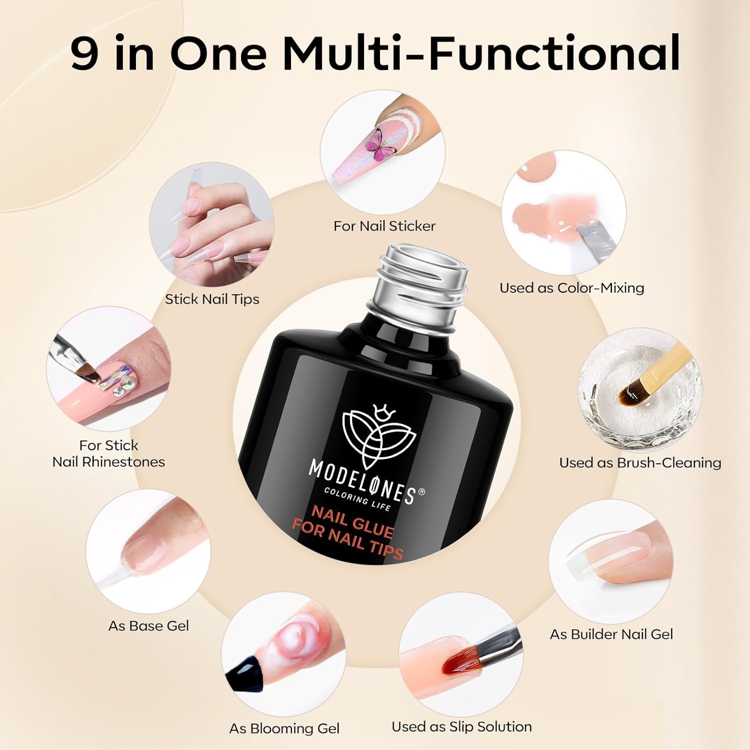 Modelones 9 en 1 kit-gel-blooming-ongles : effet blooming pour vos designs.