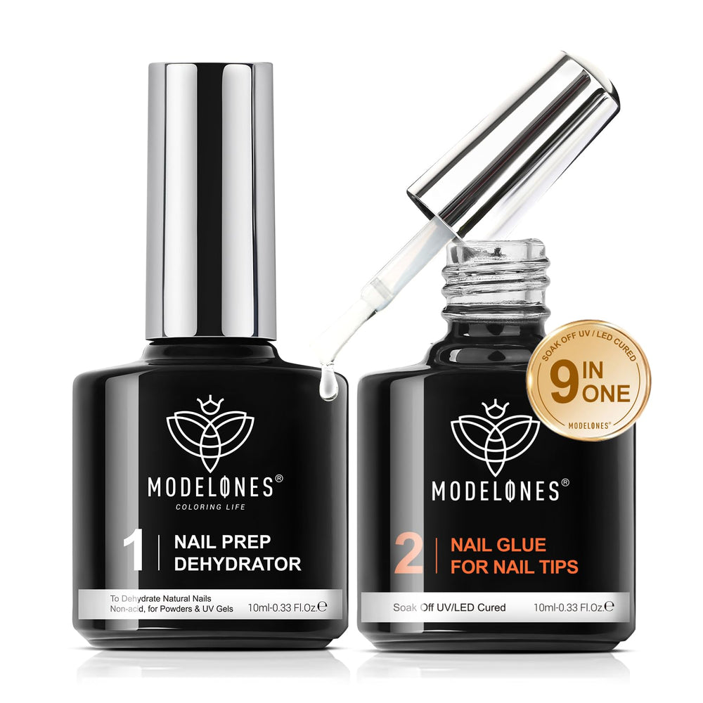 Modelones 9 en 1 kit-prep-dehydrate : préparation efficace des ongles.