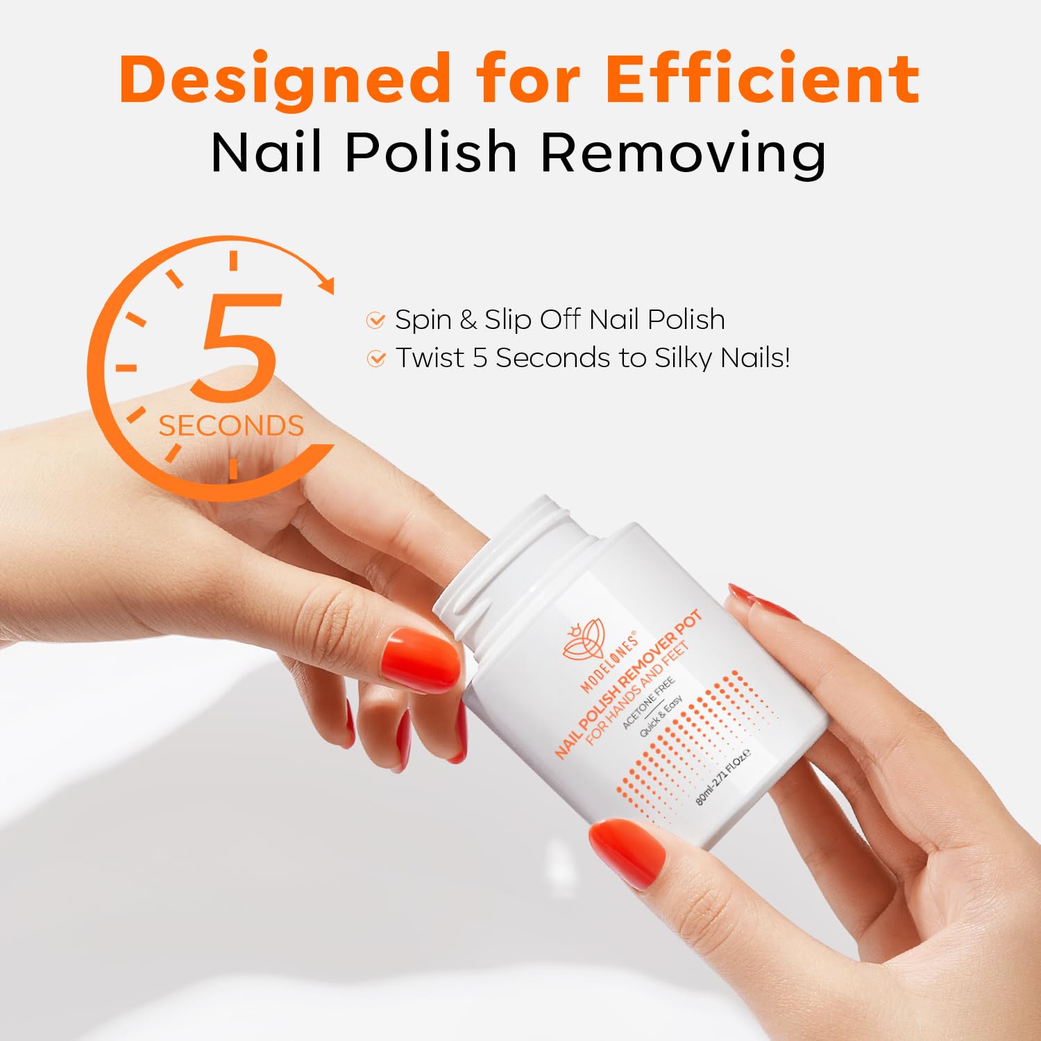 Modelones remover pot lid shows double sponges enabling gentle polish removal.