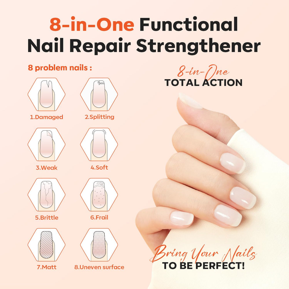 Modelones application-ongles-renforcement montre l'application précise pour fortifier les ongles.
