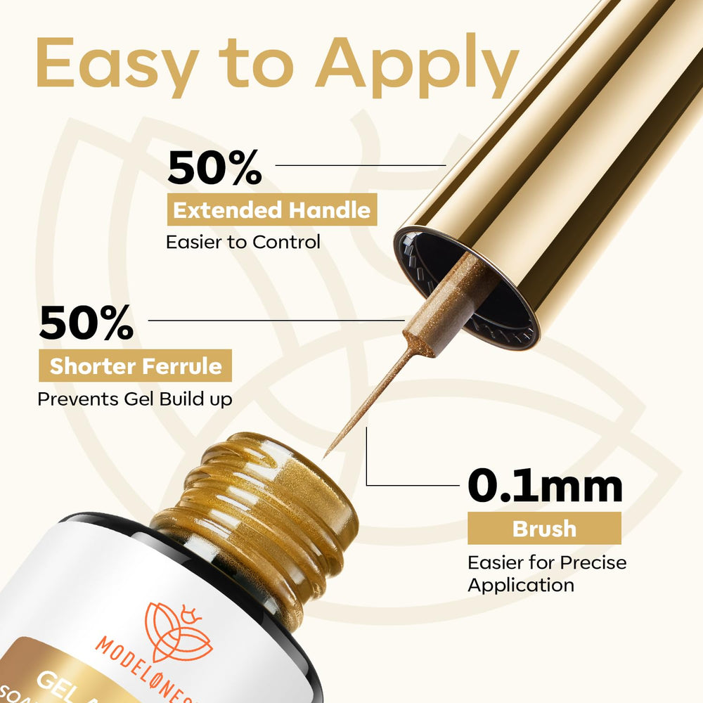 Modelones application précise, liner gel pour nail art soigné