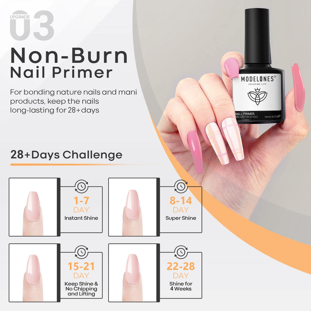 Modelones apprêt ongles 10 ml, préparation idéale pour adhérence