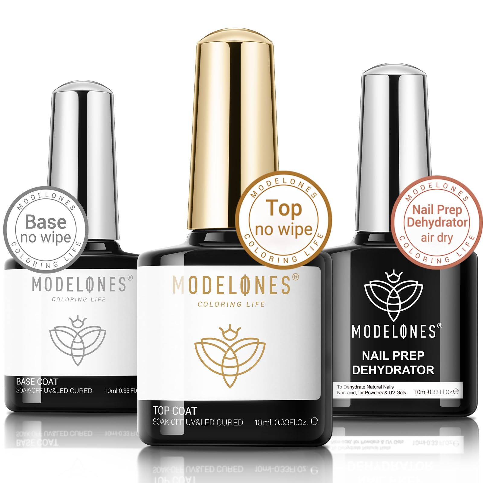 Modelones base gel 10 ml, base lisse et durable pour une manucure professionnelle.
