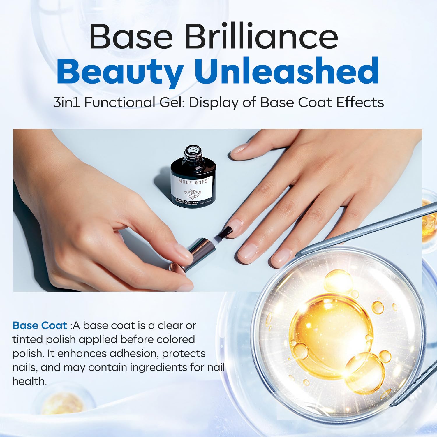 Modelones Base Gel Formule Naturelle – résine végétale et absence de toxines.