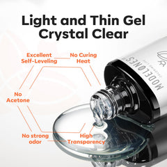Texture naturelle de la résine nano avec Modelones douces pour ongles fragiles