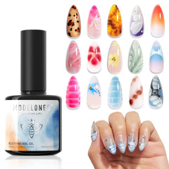 Modelones Blooming Gel – bouteille transparente prête pour motifs floraux