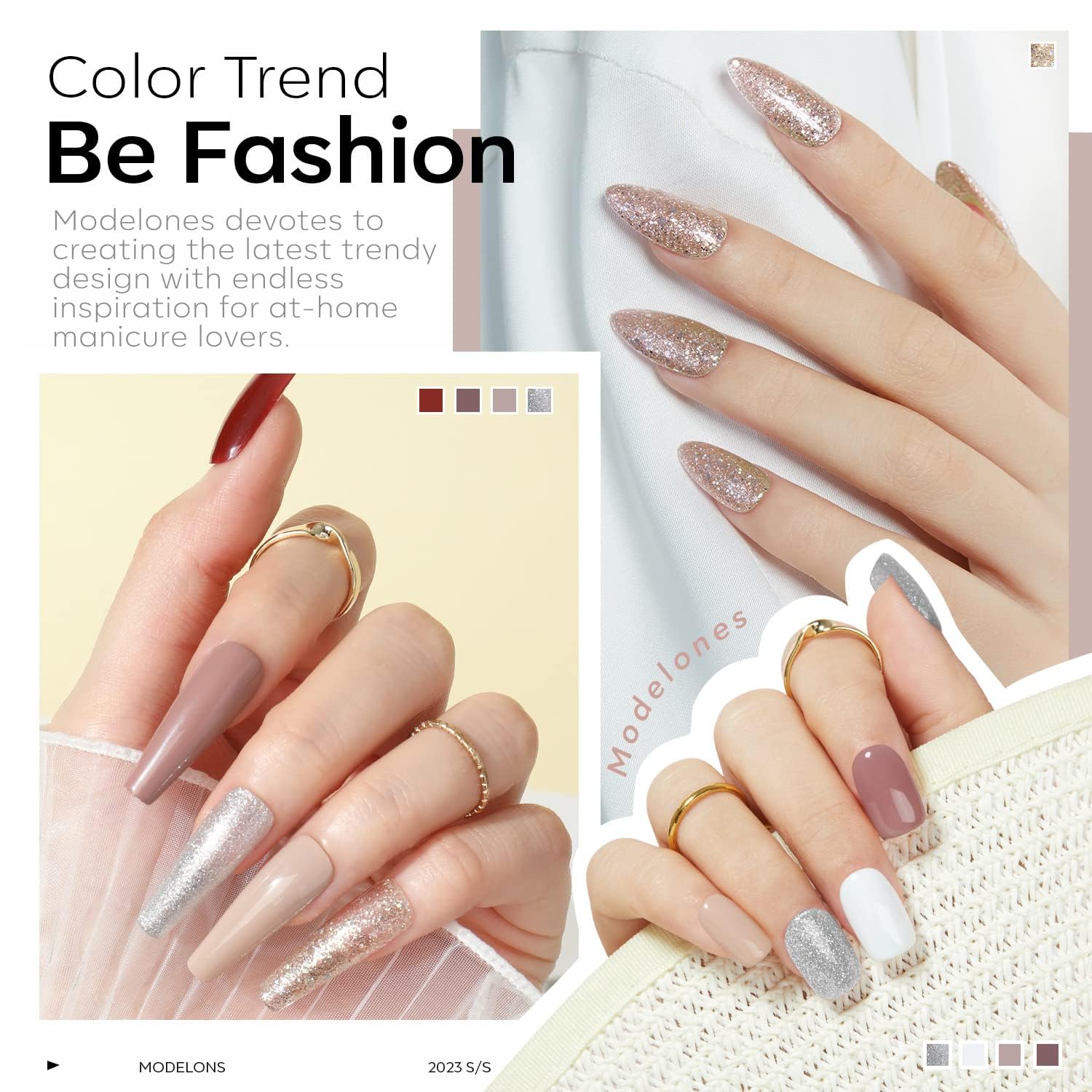 Modelones bouteille vernis gel et brosse facilitant l application propre.