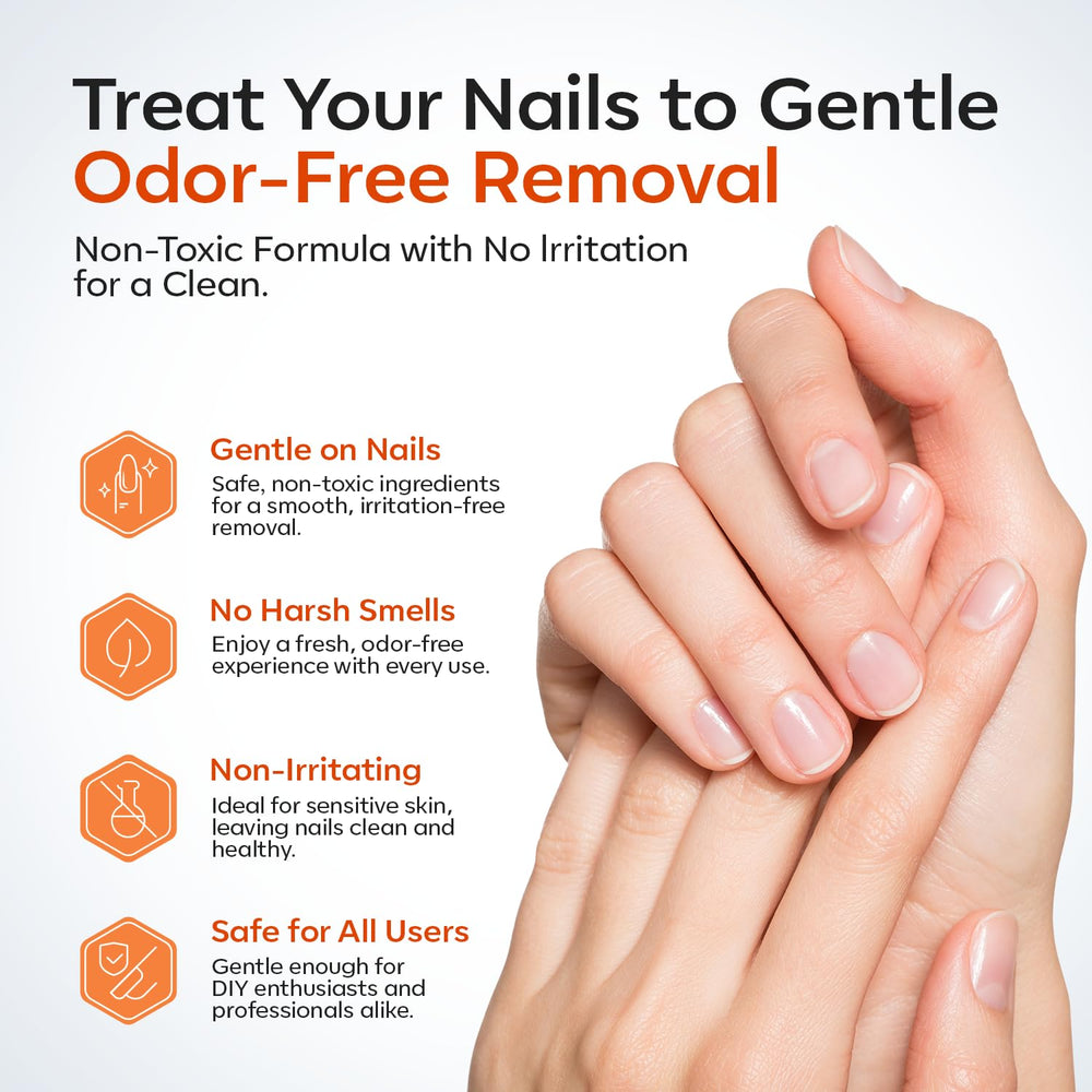 Modelones conserve la brillance naturelle des ongles après retrait.
