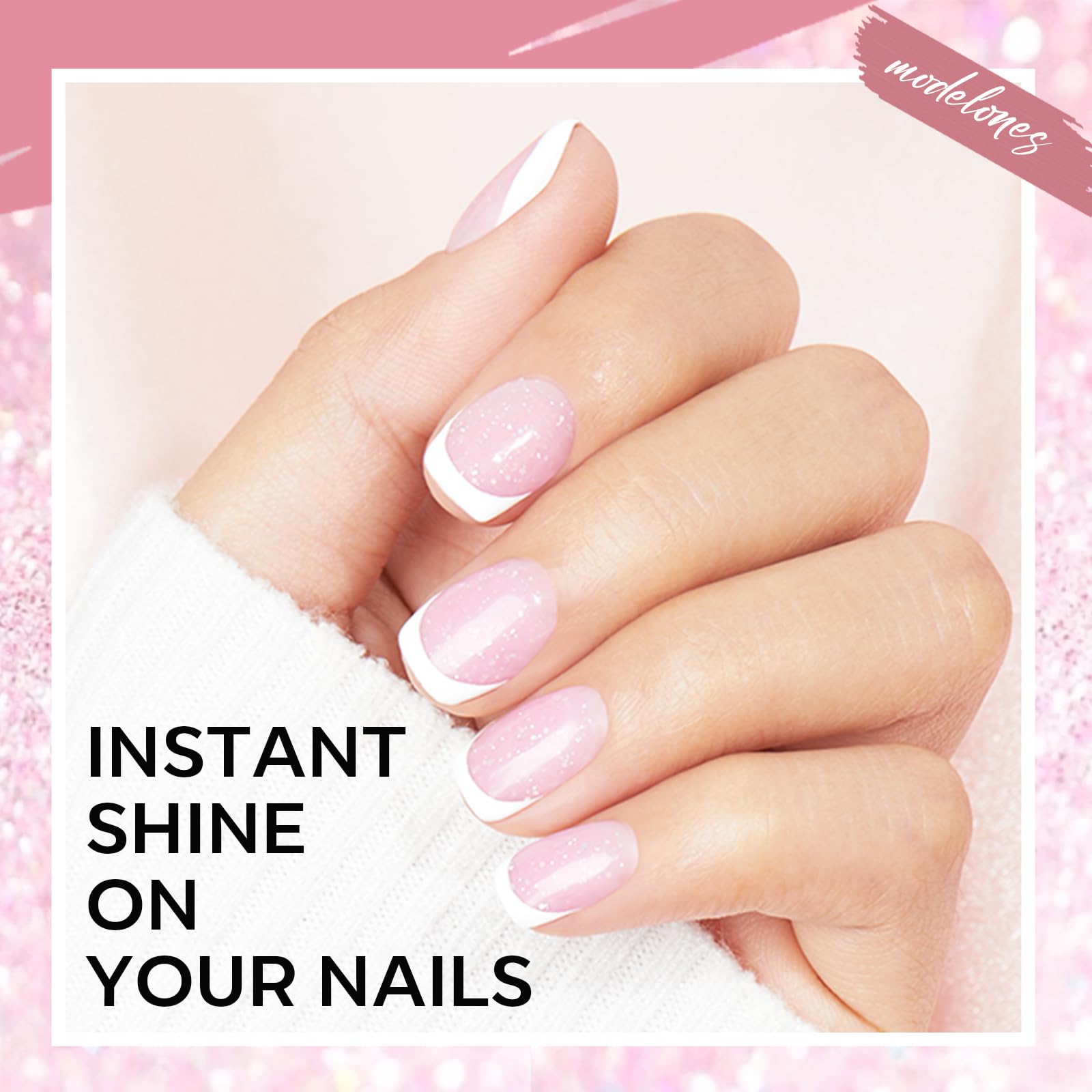 Modelones gel helps extend nail length with precise shaping.