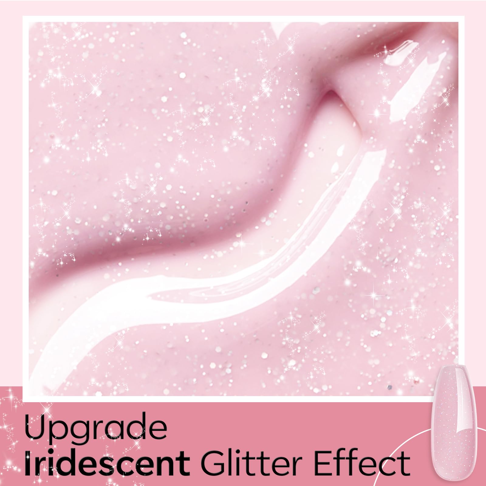 Modelones gel appears self-leveling for a smooth, even finish.