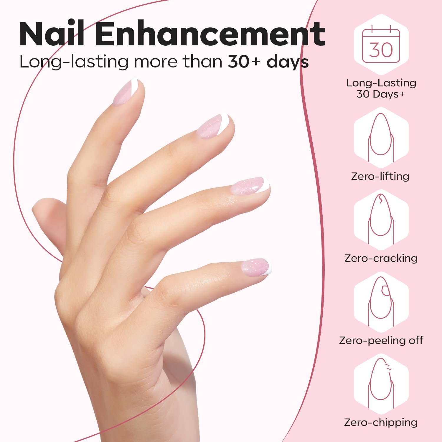 Modelones gel cures to a glossy, durable finish.