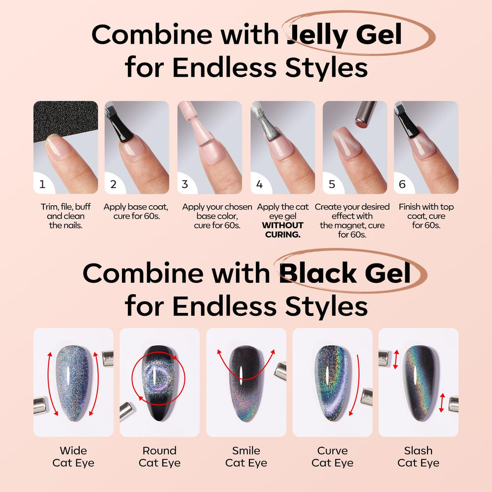 Modelones Idée cadeau – coffret vernis Œil-de-chat pour occasions.