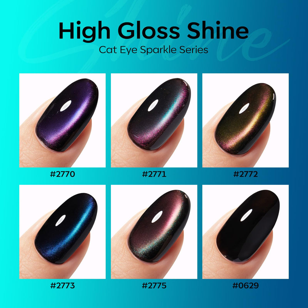 Modelones vernis jaune – effet chat-œil lumineux.