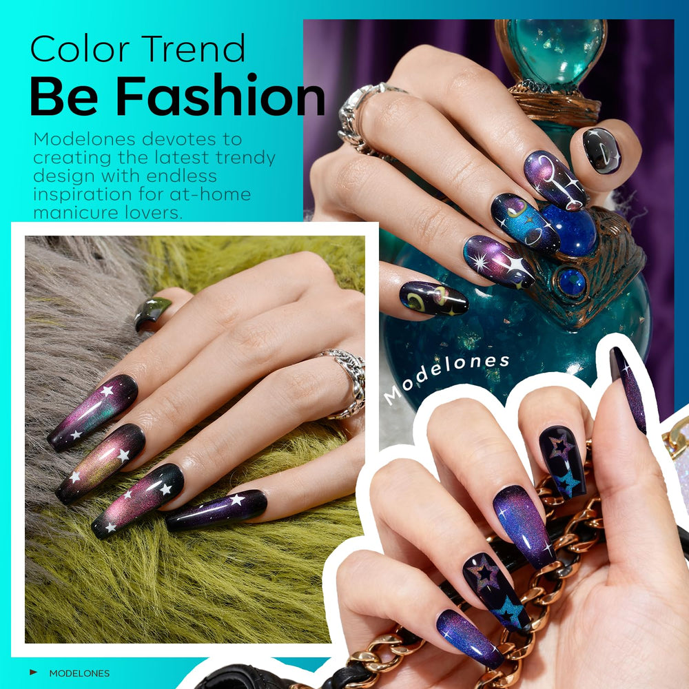 Modelones vernis vert – effet chat-œil vert, design captivant.
