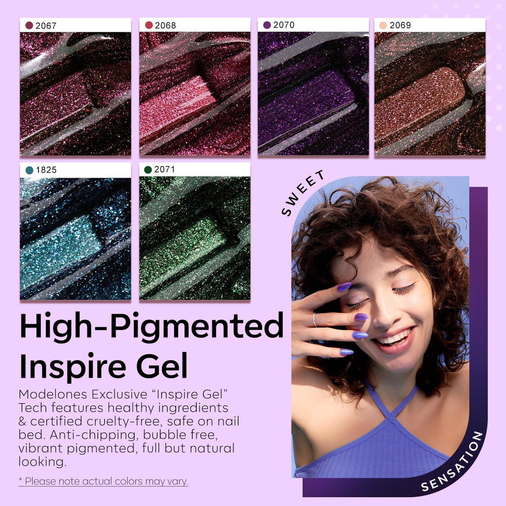 Modelones Chameleon Gel vert pailleté couleur vive pour DIY