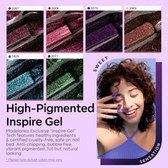 Modelones Chameleon Gel vert pailleté couleur vive pour DIY