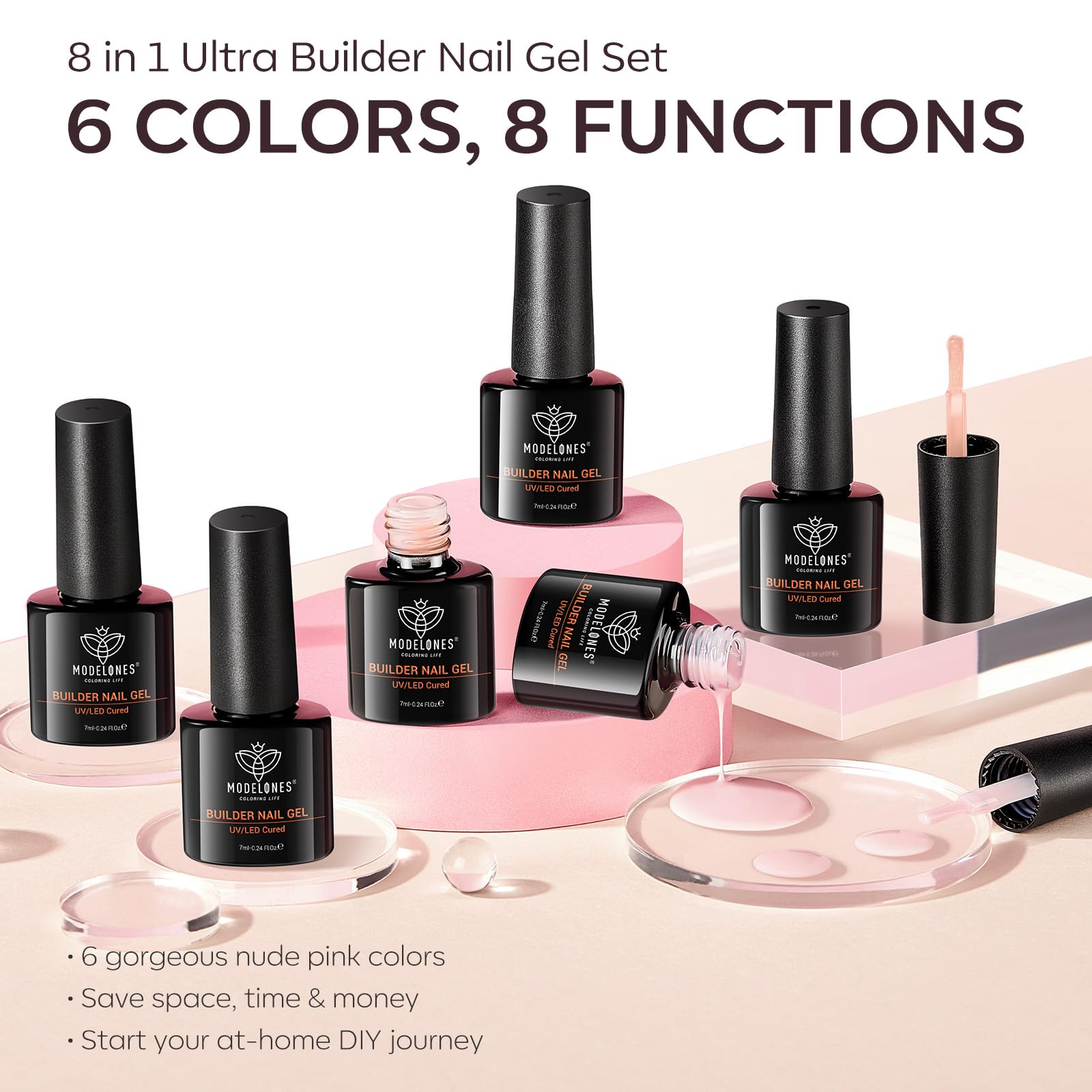 Modelones coffret soins ongles prêt à l'emploi pour la maison.
