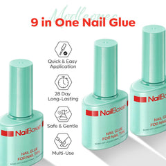 Modelones colle-ongles-transparente application-lisse pour extensions nettes
