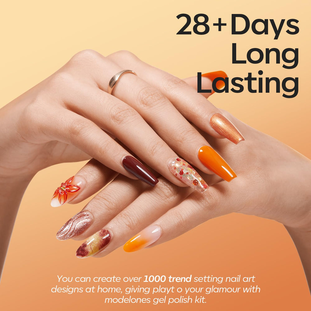 Modelones couleurs tendances automne-hiver sur ongles faciles à assortir.
