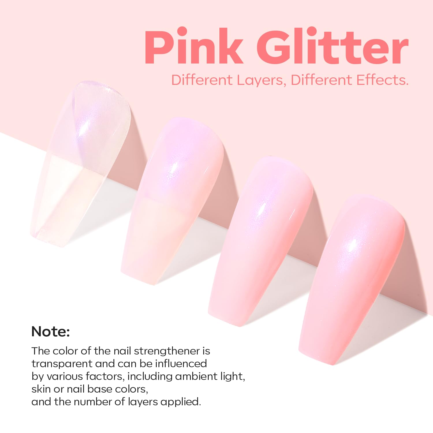 Modelones couverture lait rose paillete - effet naturel et uniforme sur les ongles