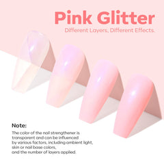 Modelones couverture lait rose paillete - effet naturel et uniforme sur les ongles