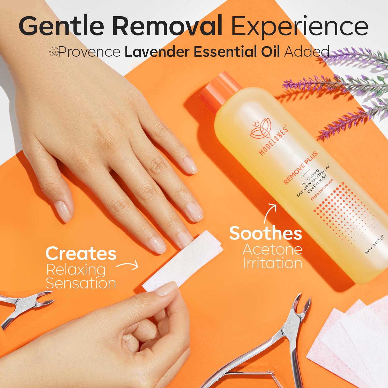 Modelones Dissolvant Acétone – Huile de jojoba protège et nourrit les ongles.