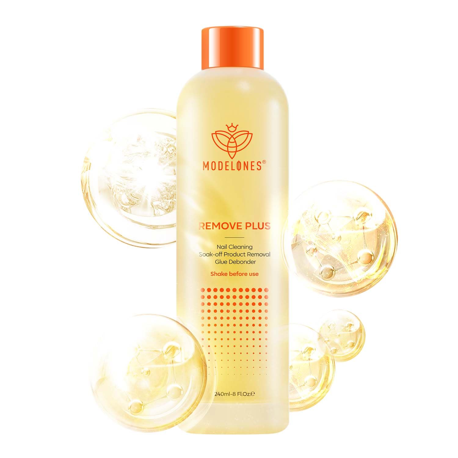 Modelones Dissolvant Acétone – Bouteille citron, retrait rapide du vernis.