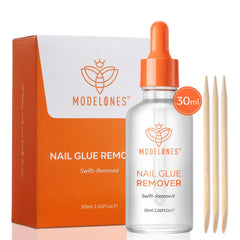 Modelones dissolvant pour ongles adhésifs, pratique bouteille de 30 ml.
