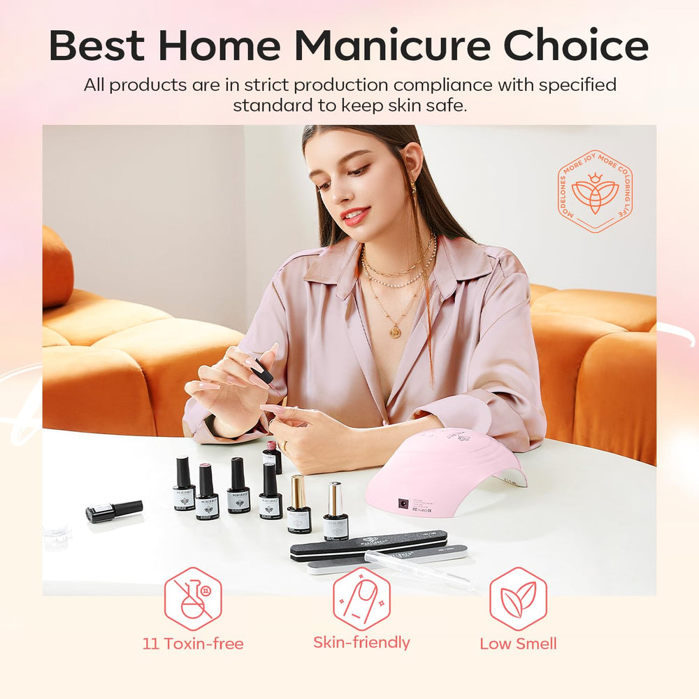 Modelones easy-glide brush polish, pinceau fluide pour une application rapide et lisse.