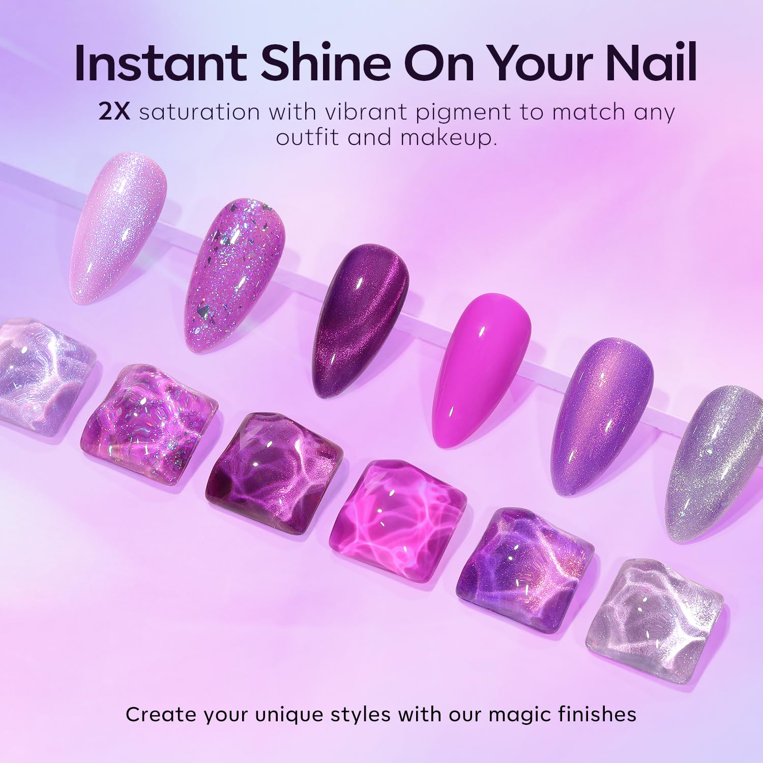 Modelones effet cat-eye : regard profond et lumineux sur les ongles.