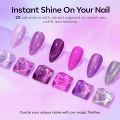 Modelones effet cat-eye : regard profond et lumineux sur les ongles.