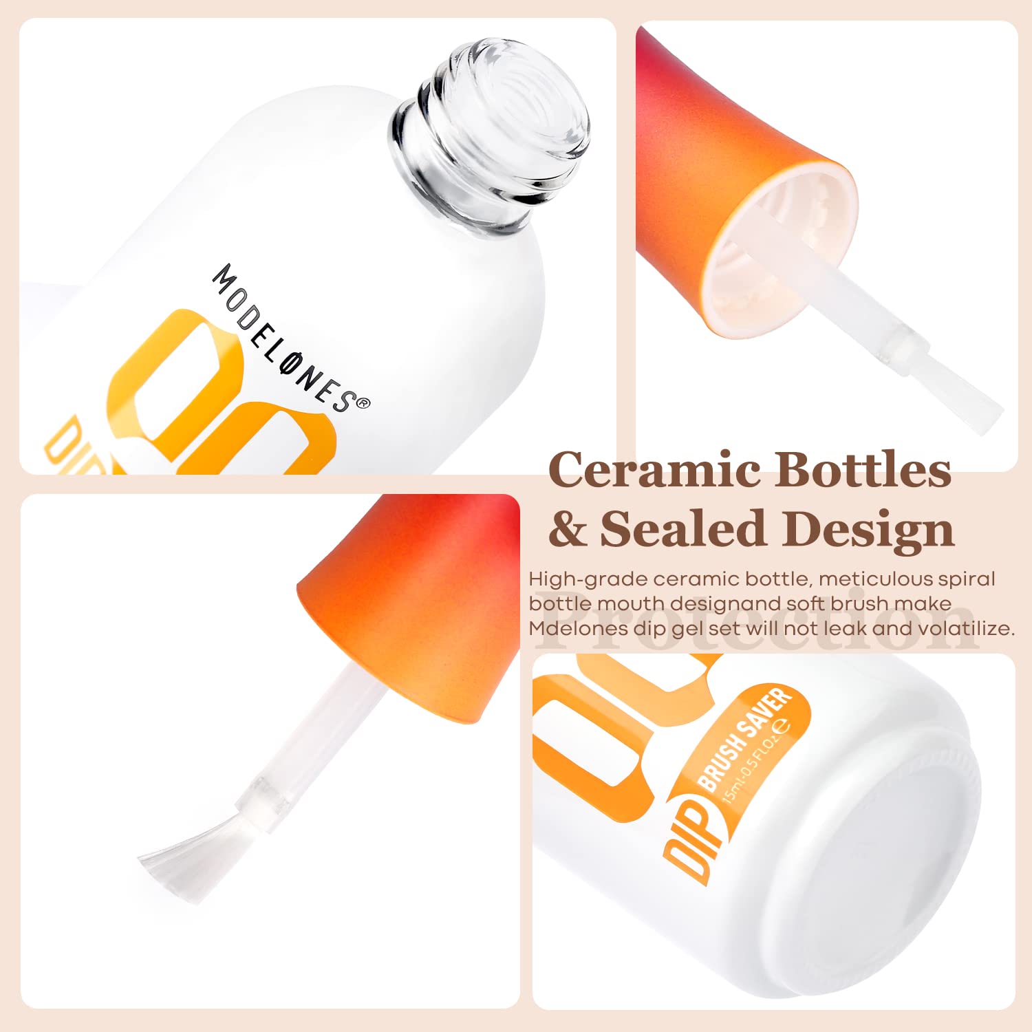 Modelones emballage set dip poudre – emballage compact et pratique