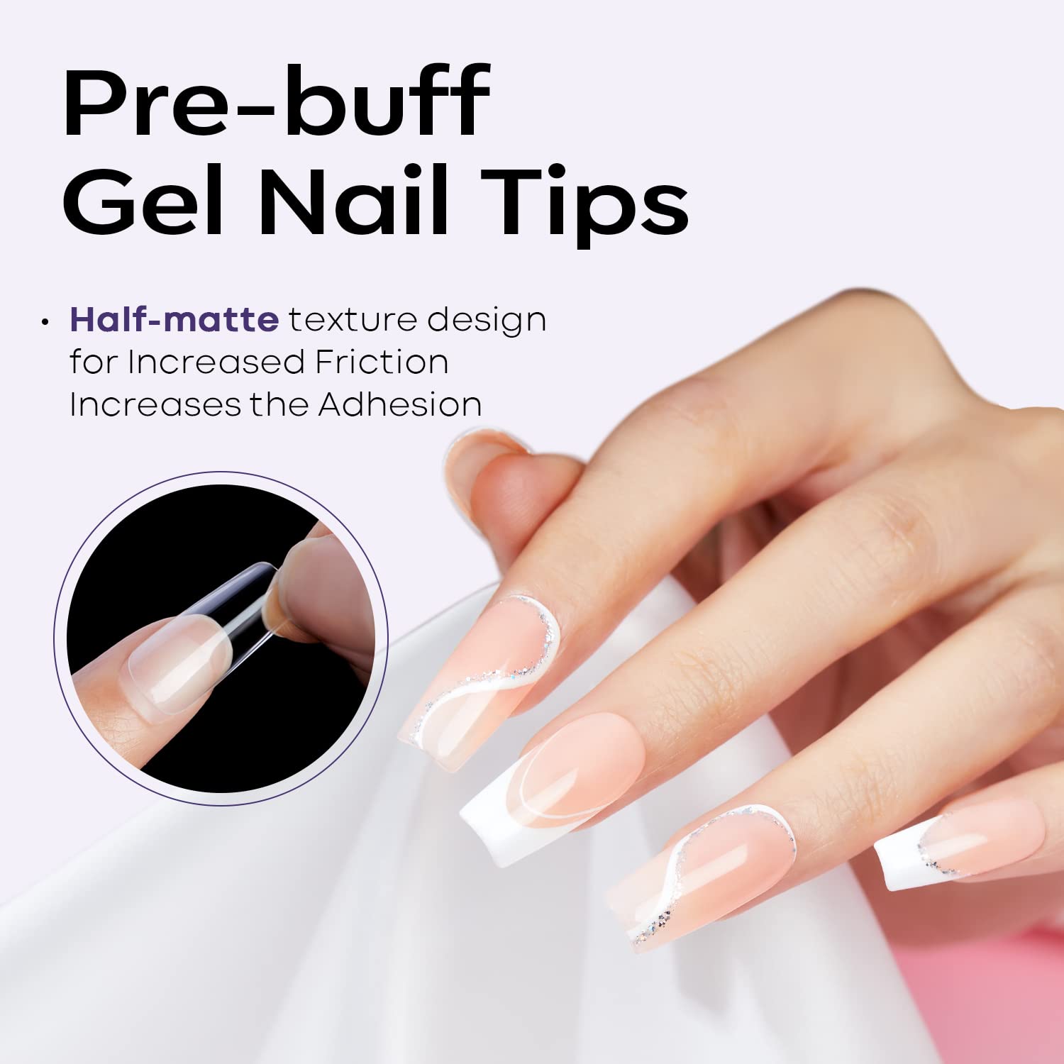 Modelones ensemble de 510 pièces d’ongles avec différentes tailles pour un ajustement parfait.
