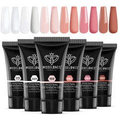 Modelones ensemble gel poly-ongles: six couleurs pour votre manucure quotidienne.