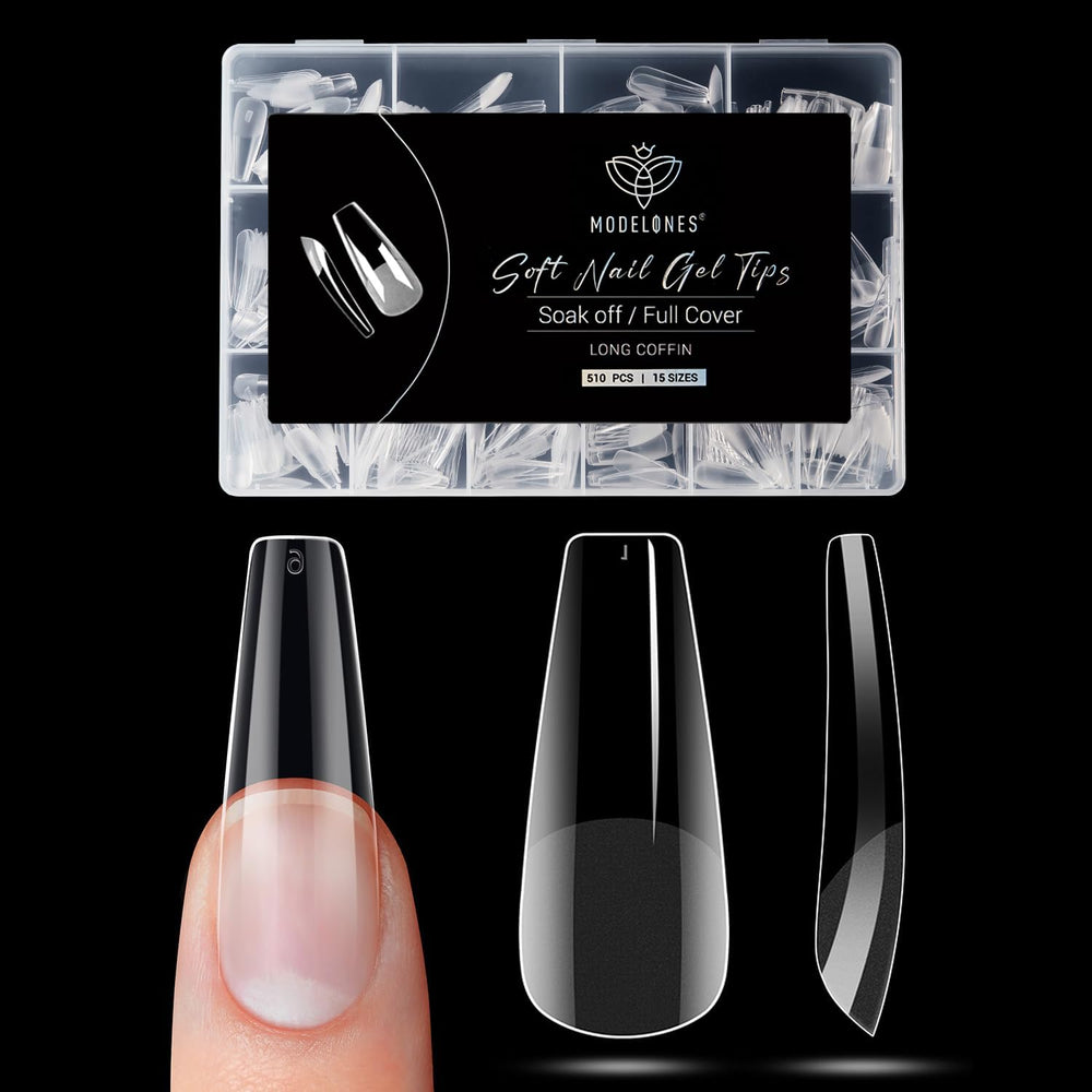 Modelones extensions coffins 510 pièces pack, prêt pour une manucure durable.