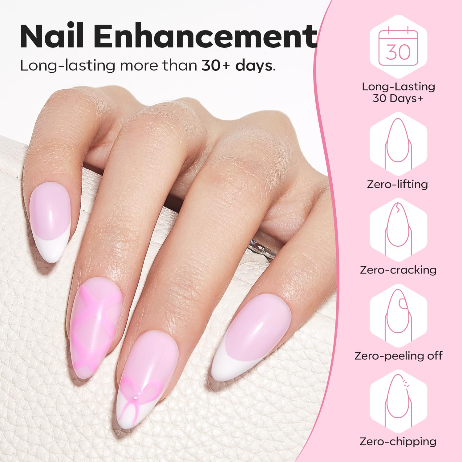 Modelones Extension Ongles Longue Durée prolonge la longueur avec stabilité.