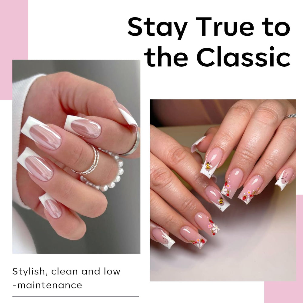 Modelones extensions d’ongles naturels pour un look élégant à domicile.