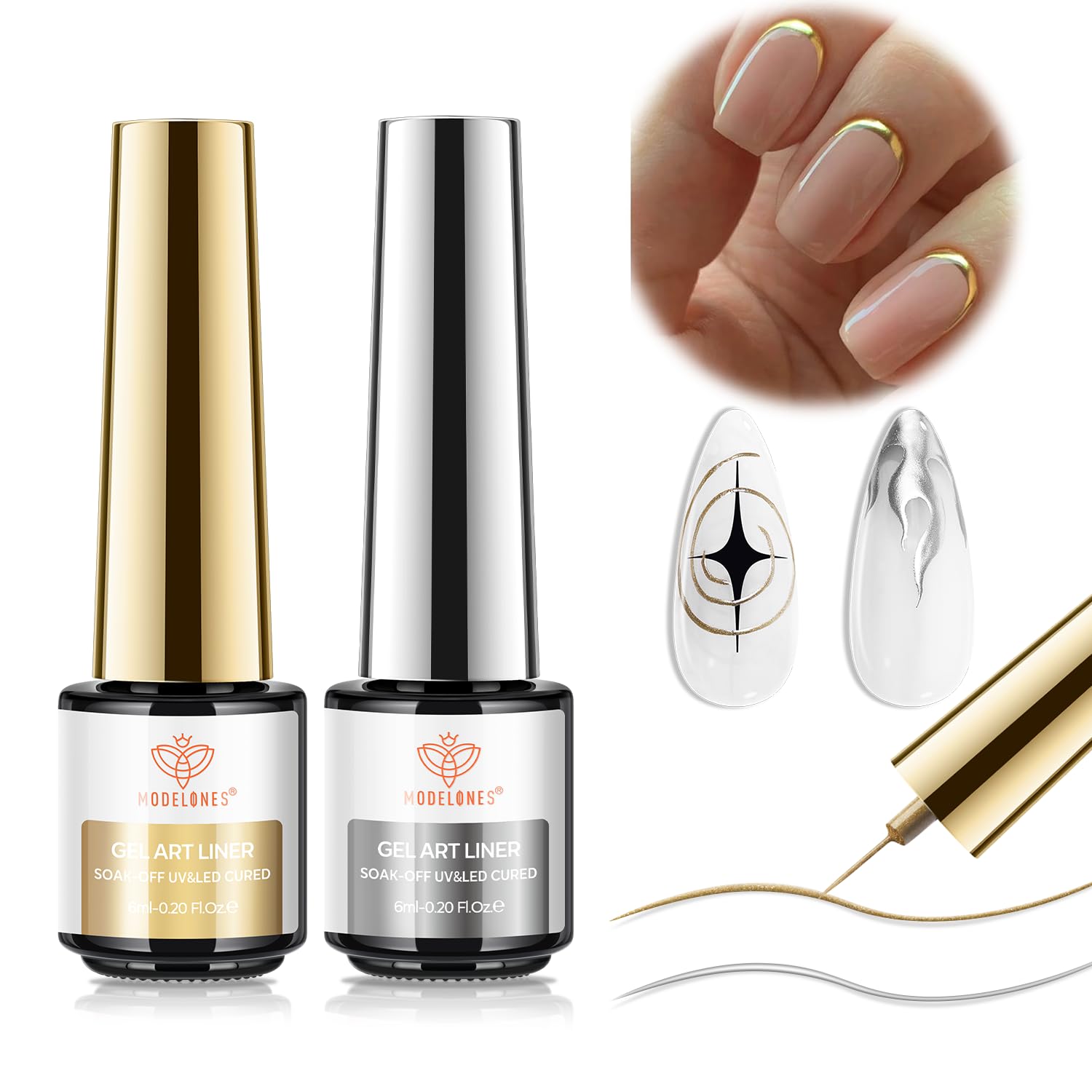 Modelones finition brillante miroir sur les ongles
