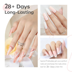 Modelones flacons vernis gel, affichage clair des teintes nude.