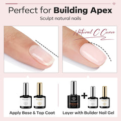 Modelones gel-builder 8-en-1 base couleur et apex