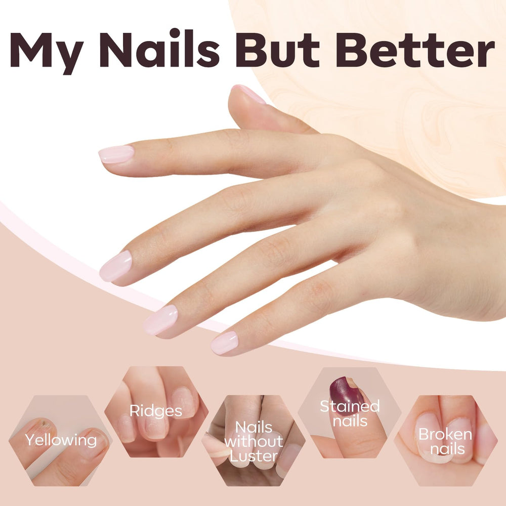 Modelones gel-builder avec brosse intégrée pour une application facile.