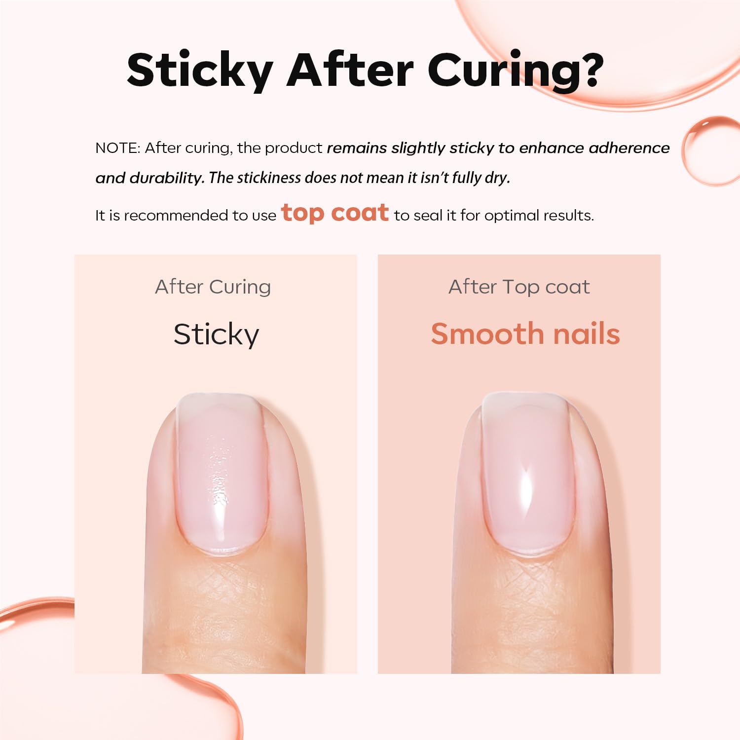 Finition brillante naturelle grâce au gel builder Modelones pour un look soigné.