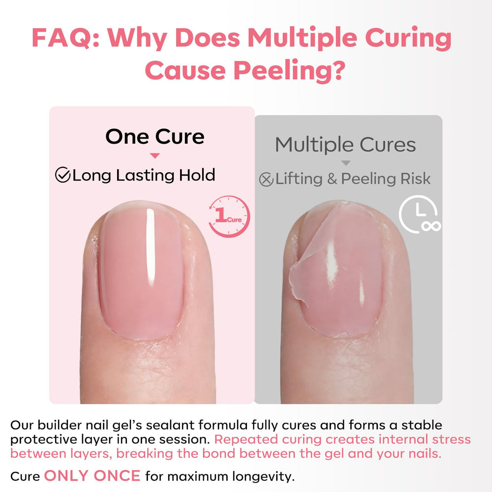 Modelones Gel Builder rose, réparation d ongles — renforce les zones fragiles et assure une finition nette.