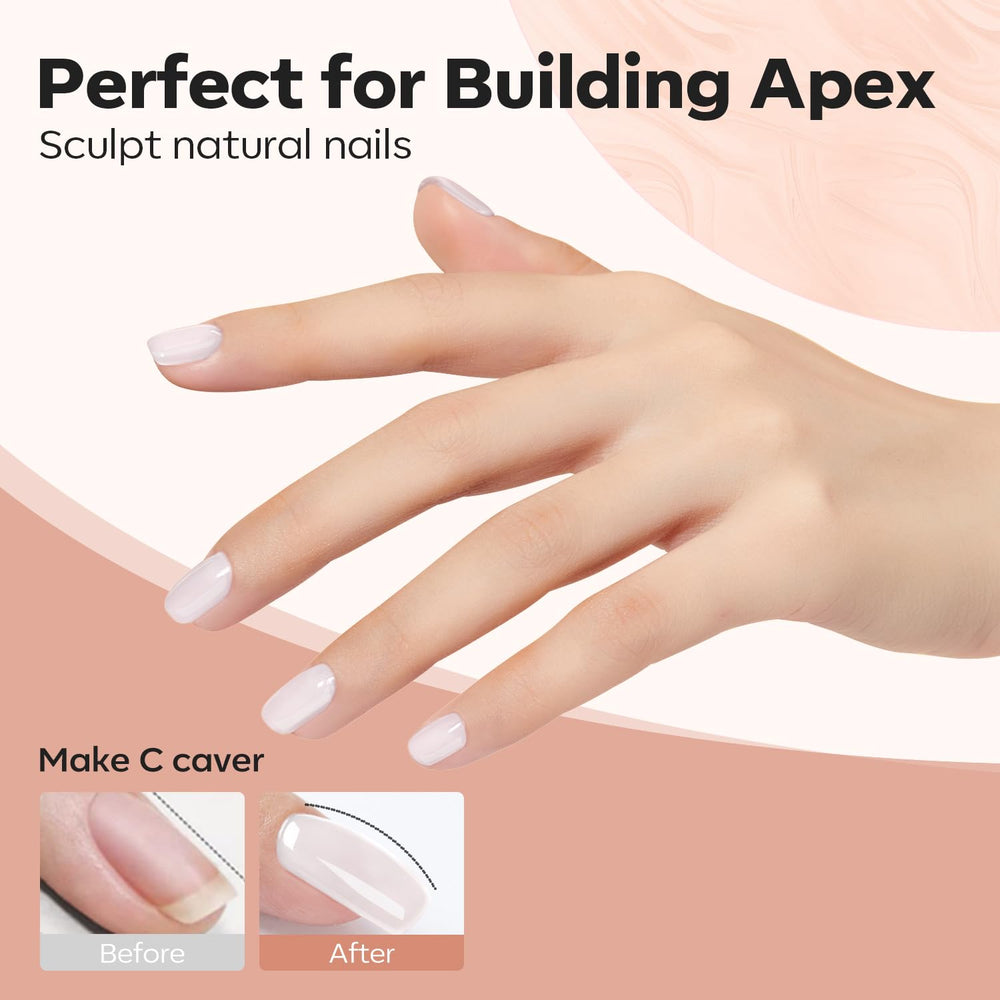 Finition gel brillante et naturelle qui offre une surface uniforme.